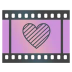 Filmstreifen + lila Herz