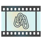 film kareleri + iç içe geçmiş ataşlar