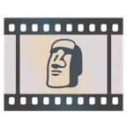 taśma filmowa + moai