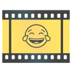 Filmstreifen + Gesicht mit Freudentränen