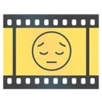 Filmstreifen + nachdenkliches Gesicht
