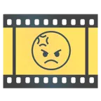 Filmstreifen + schmollendes Gesicht