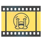 Filmstreifen + heulendes Gesicht