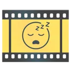 Filmstreifen + schlafendes Gesicht