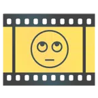 Filmstreifen + Augen verdrehendes Gesicht