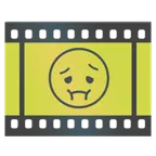 Filmstreifen + würgendes Gesicht