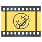 Filmstreifen + sich vor Lachen auf dem Boden wälzen