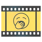 Filmstreifen + gähnendes Gesicht