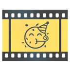 Filmstreifen + Partygesicht