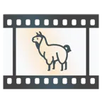 taśma filmowa + lama