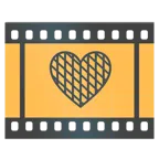 Filmstreifen + oranges Herz