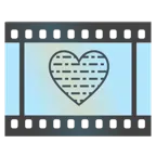 Filmstreifen + hellblaues Herz