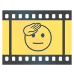 Filmstreifen + salutierendes Gesicht