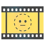 Filmstreifen + gestricheltes Gesicht