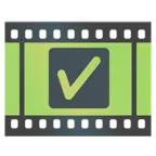 film kareleri + onay işareti düğmesi