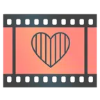 Filmstreifen + rotes Herz