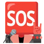 Mikrofon + SOS-Zeichen