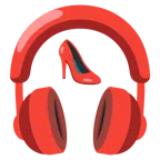 Kopfhörer + Stöckelschuh