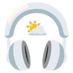 Kopfhörer + Sonne hinter Wolke