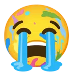 Mischpalette + heulendes Gesicht