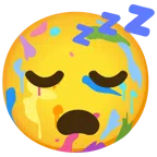 Mischpalette + schlafendes Gesicht