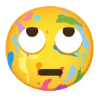 Mischpalette + Augen verdrehendes Gesicht