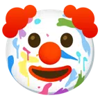 Mischpalette + Clown-Gesicht