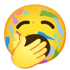 Mischpalette + gähnendes Gesicht