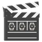 Filmklappe + Armbanduhr