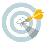 Darts + Wolke mit Blitz