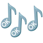 musical notes + OK button
