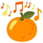 musical notes + tangerine