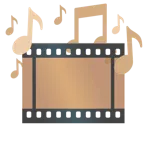 musical notes + film frames