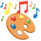 musical notes + artist palette