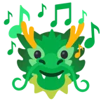 musical notes + dragon