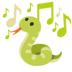 musical notes + snake