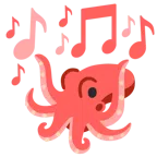 musical notes + octopus