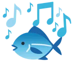 musical notes + fish