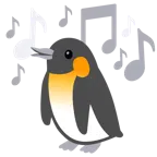 musical notes + penguin
