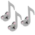 musical notes + koala