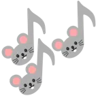 musical notes + mouse face