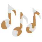 musical notes + cow face