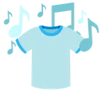 musical notes + t-shirt