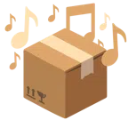 musical notes + package