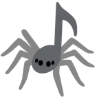 musical notes + spider