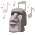 musical notes + moai