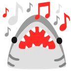 musical notes + shark