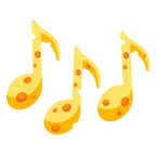musical notes + cheese wedge