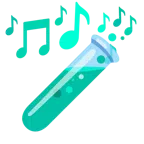 musical notes + test tube
