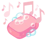 musical notes + soap